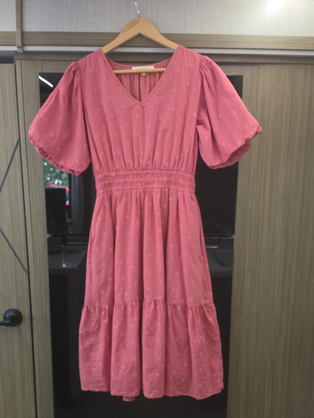 100%COTTON, MIDI DRESS BY "DOWNEAST"🌸
